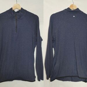 Quicksilver Waterman Sea Hound Mock Neck Half Zip Long‎ Sleeve Pullover Blue S